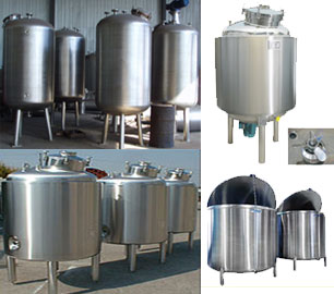 stainless steel storage and process vessels