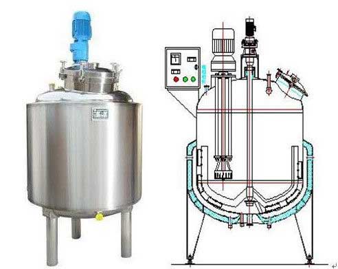 Paint use electrical heating reaction vessel / 500L - 5000L ss tanks - From India